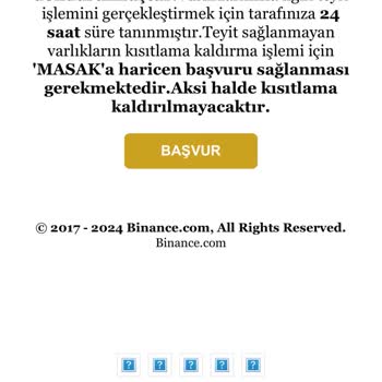 Binance Varlık Kısıtlaması İle İlgili Şikayet