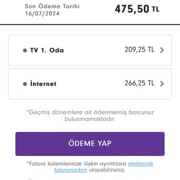 Digiturk Yüksek Gelen Fatura