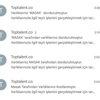 Toptalent.co, MASAK Tarafından Binance Hesabımın Varlıkları Donduruldu