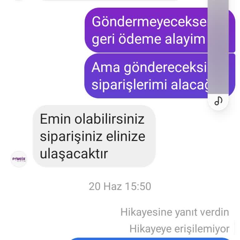 Butik Ponçik Poncik Butik İki Aydan Bu Yana Siparişimi Göndermiyorlar