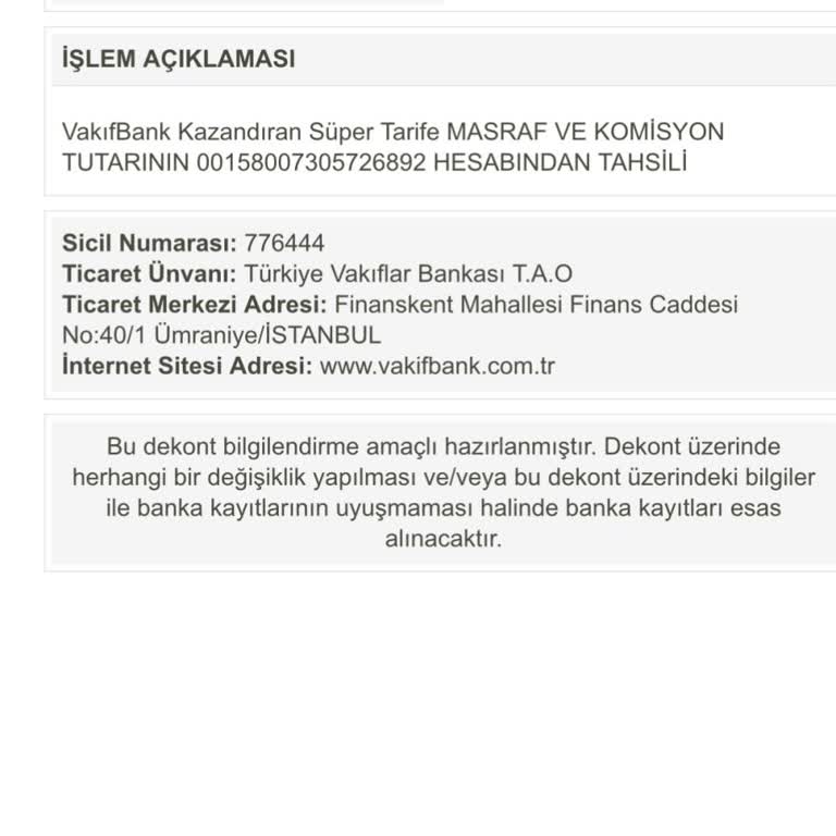 VakıfBank Kazandıran Süper Tarife İptal Ve İade İstiyorum