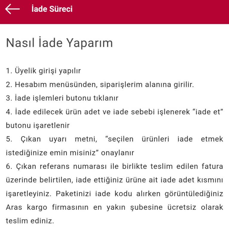 Pierre Cardin Giyim İademizi Kabul Etmedi