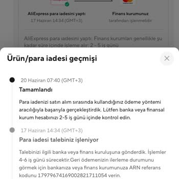Aliexpress Para İadesi Sorunu Geri Ödememi Almadım.