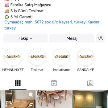 Cassano Concept Yemek Masası Takımı Teslim Etmediler
