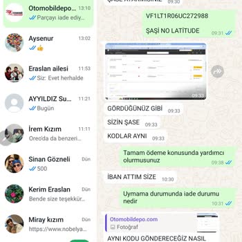 Otomobildepo.com Sipariş Edilen Parça Yerine İlgisiz Farklı Parçanın Gönderilmesi.