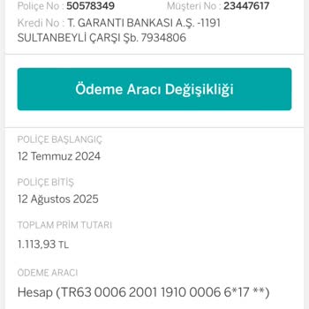Garanti BBVA Emeklilik ve Hayat Garanti Hayat Emeklilik Sigorta İptali