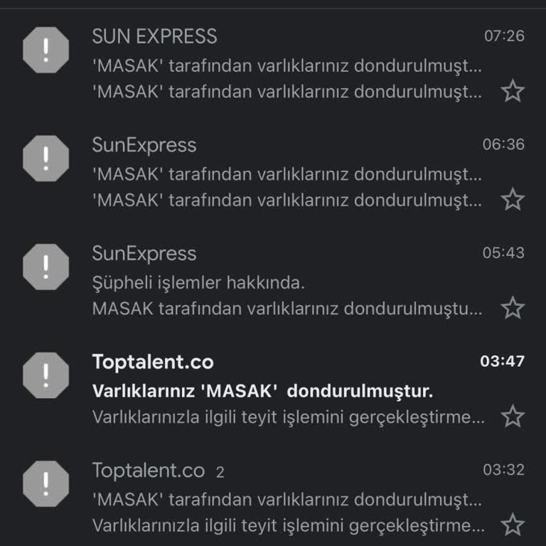 Gece Yarısı Gelen Şüpheli Mailler: Toptalent Ve Sunexpress'ten Açıklama Bekliyorum