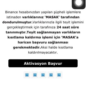 Binance MASAK Mal Varlığınıza El Koydu