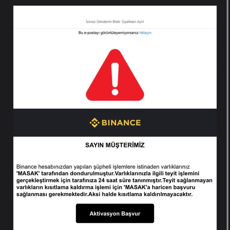 Binance MASAK Tarafından Varlıklarınız Dondurulmuştur!