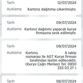 Ziraat Bankası Ve AGT Kurye Kart Teslim Sorunu