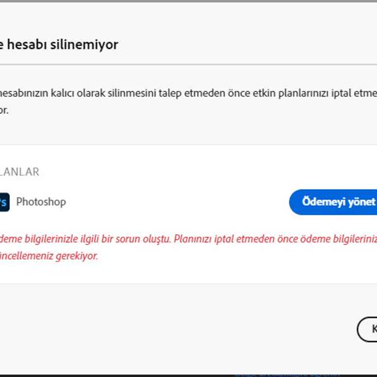 Adobe Üyelik Şikayeti Ve Hesap Silememe