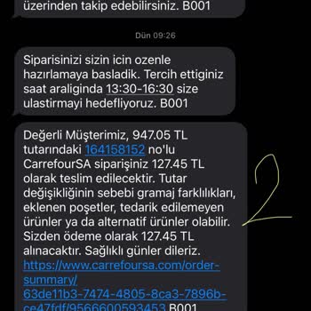 Carrefour SA Ürünlerimi Teslim Etmedi Stok Yetersizliği Yüzünden