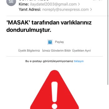 Toptalent MASAK Varlık Sınırlaması Maili