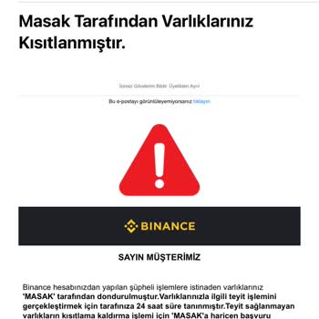 Toptalent MASAK Varlık Sınırlaması Maili