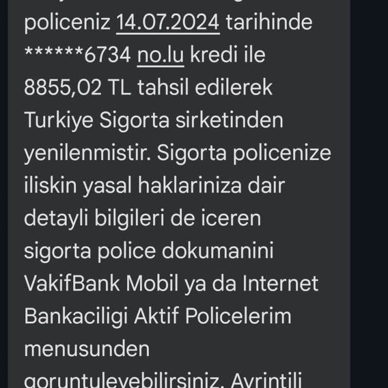 VakıfBank Sarı Panjur Sigortası İptali