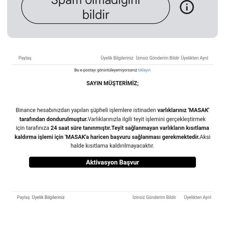 Binance MASAK Şikayet Üzerine