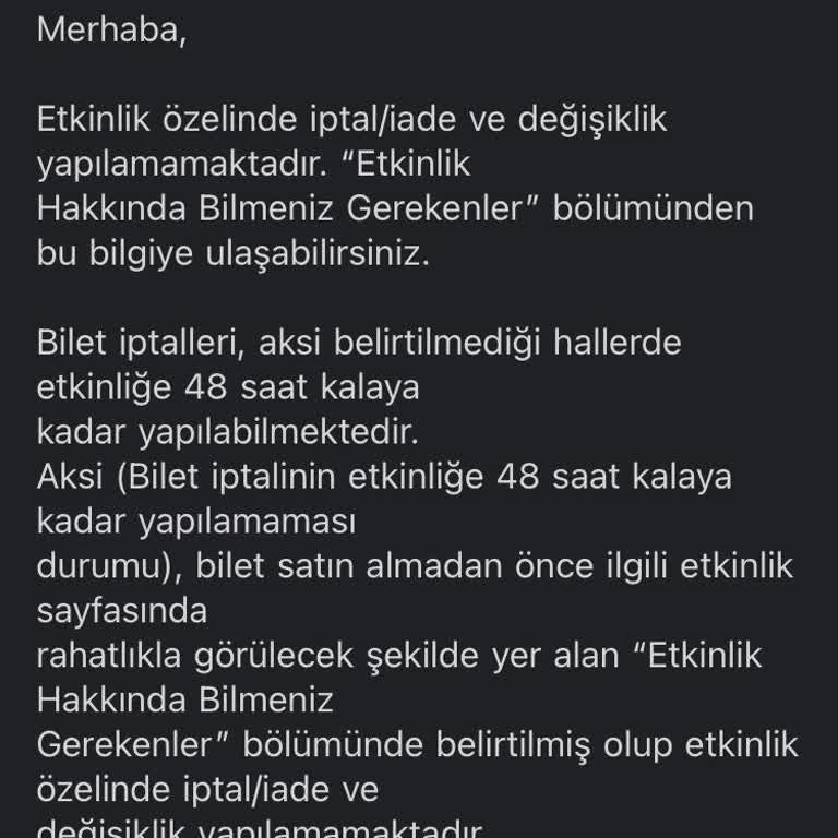 Bubilet Bilet İptal Etmiyor