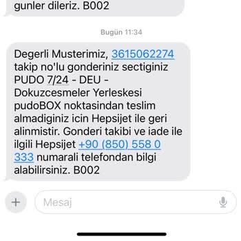 Pudo Kargo Otomatı Arızası
