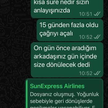 SunExpress Hava Yolları Uçuş Günü Değişikliğinden Kaynaklı Mağduriyet.