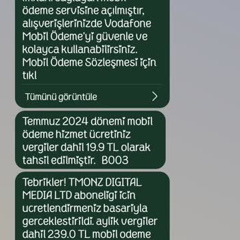 Vodafone Ceptefun İzinsiz Abonelik Başlattı