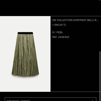 Zara Online Alışveriş Sorunum