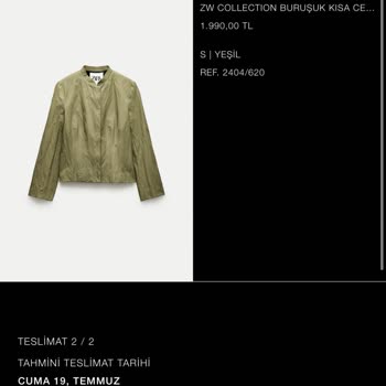 Zara Online Alışveriş Sorunum