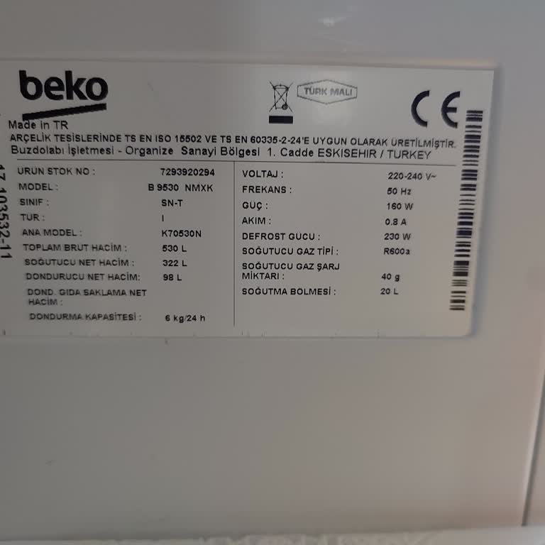 Beko Marka Buzdolabının Buzluk Çekmecesi