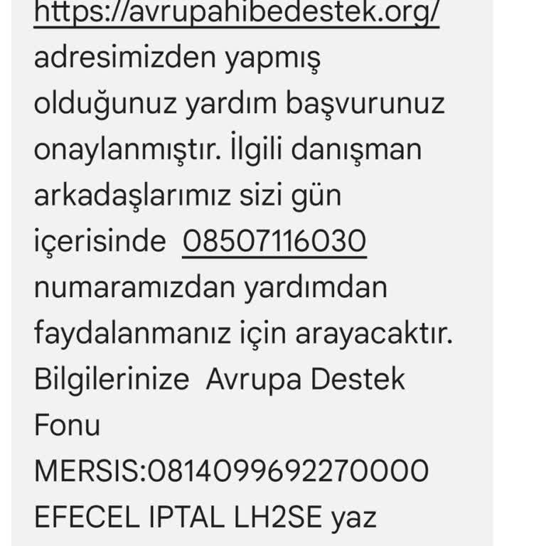 0850 678 08 72 Başvuru Bilgilerimin Kullanımı Hakkında Şikayet