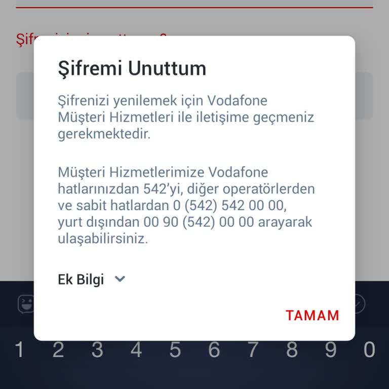 Vodafone Güvenli Depo Şifre Yenileyememe Sorunu