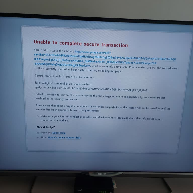 PHILIPS TV 42pfk6309 İnternet Araması Problemi