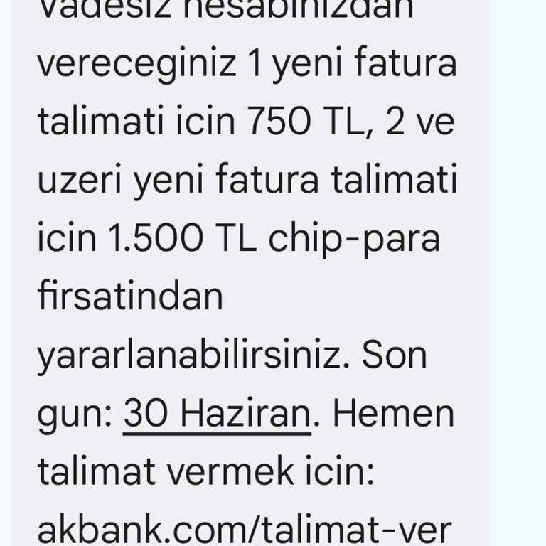 Asla Yatmayan Akbank 1500 Lira Chip Para