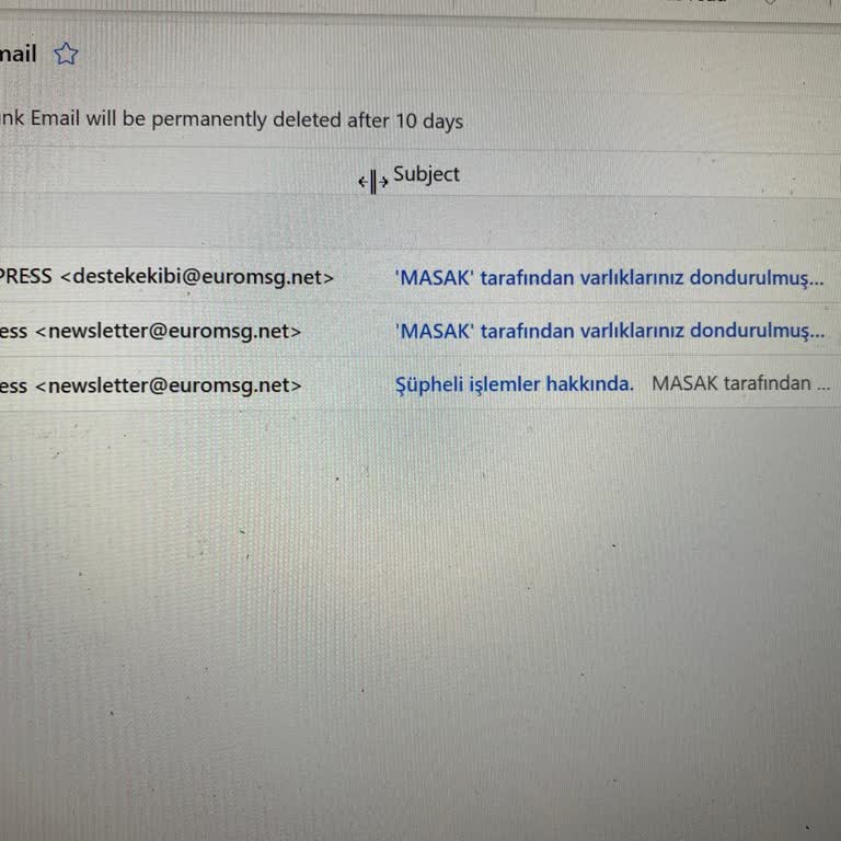 Sunexpress'ten Gelen 'MASAK Tarafından Varlıklarınız Dondurulmuştur'