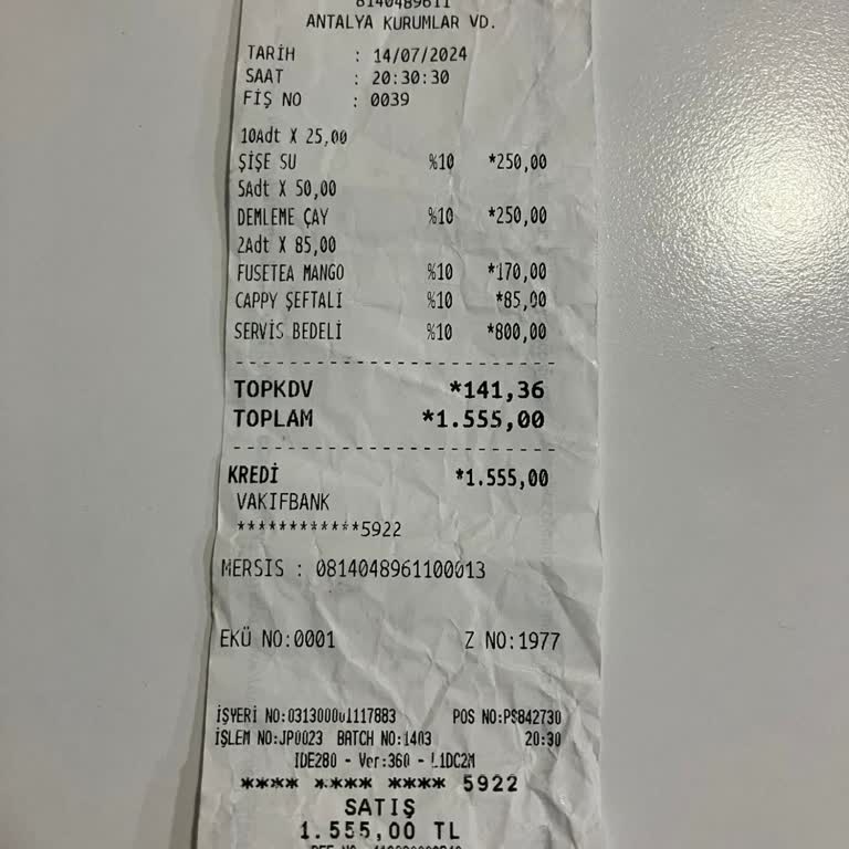 Roberts Coffee Habersiz Servis Ücreti Haksız Kazanç