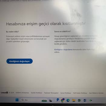 Linkedin Hesabına Güvenlik Doğrulaması