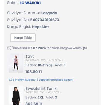 LCW Ve Hepsijet Hayal Kırıklığı. Kargom Kayıp.