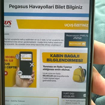 Pegasus Aktarmalı Uçuşta Kaybolan Bagaj Sorunu