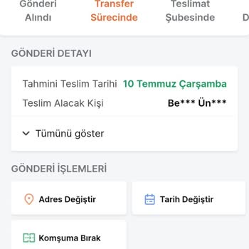 Trendyol Express Kargoya Verilip Teslim Edilmedi