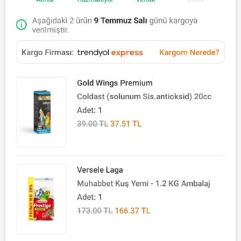Trendyol Express Kargoya Verilip Teslim Edilmedi