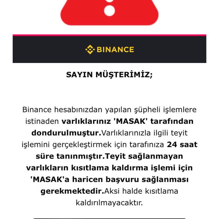 Binance Bilgim Olmadan Bilgilerimin Sızdırılması. Sunexpress MASAK Maili