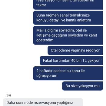 Hotels.com İptal Edilen Rezervasyonda Ücret İadesi Yapmıyor