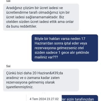 Hotels.com İptal Edilen Rezervasyonda Ücret İadesi Yapmıyor