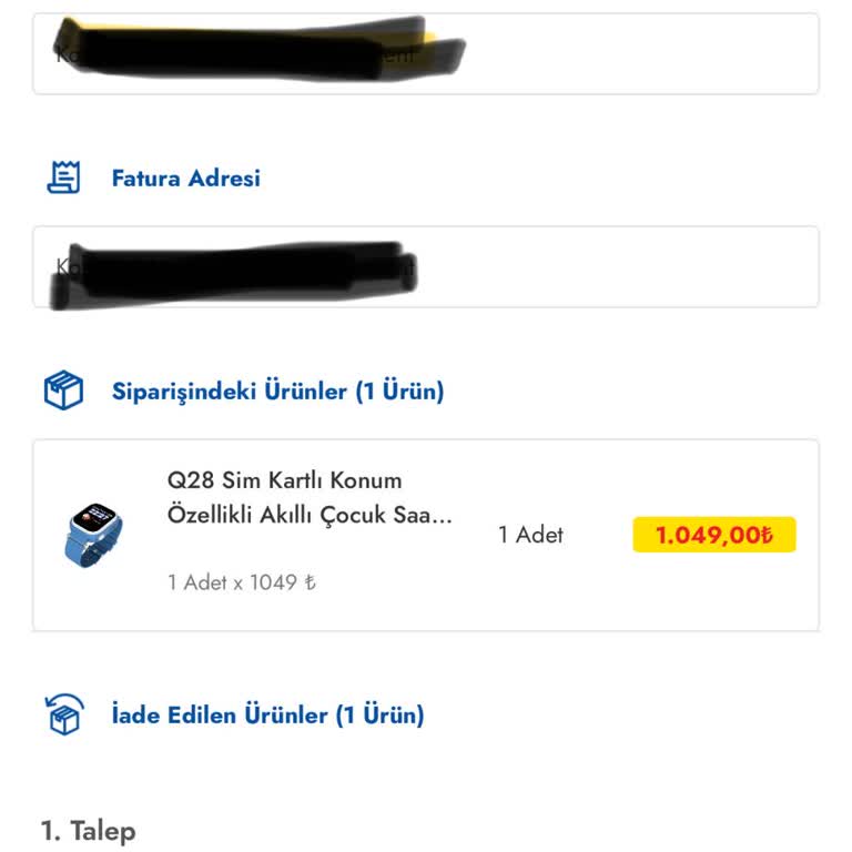 Şok Marketler İade Edilen Ürünümün Ücreti Teslim Edilmedi