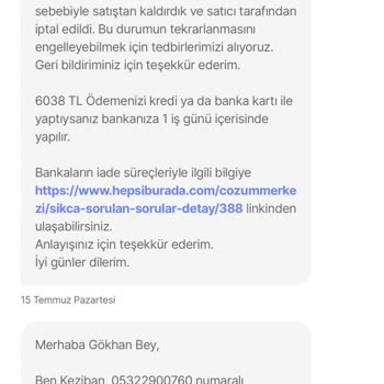 Tiamob Hepsiburada Siparişin Arkasında Durmadı