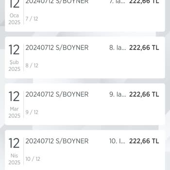 Boyner İadenin 12 Taksitle Yapılması (9 Taksitle Alınıp Ödenmiştir! )