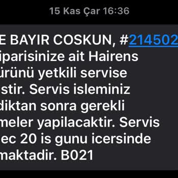 Hairens Fırçamın Değişim Ya Da Para İadesini Talep Ediyorum