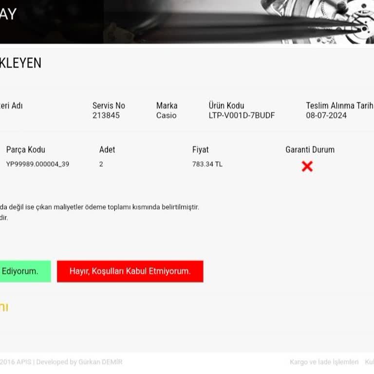 Ersa Saat Casio Kullanıcı Kaynaklı Olmayan Su Alma Problemi Arkasında Durmuyor