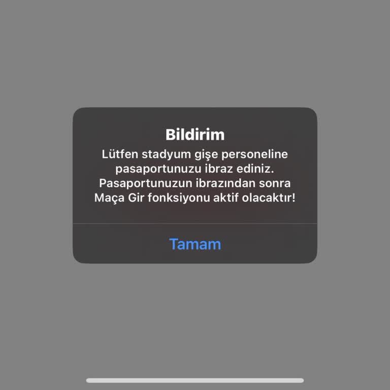 Passolig Maça Girilmiyor