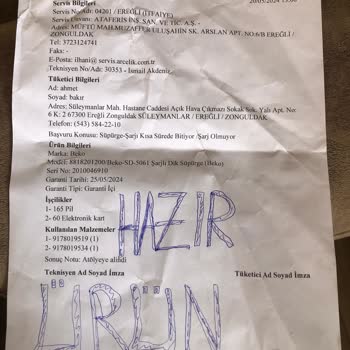 Beko 5061 Şarjlı El Süpürgesi Sürekli Arızalanıyor