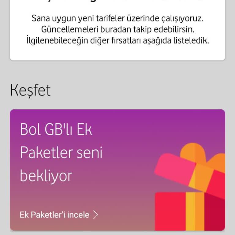 Vodafone Taahhüt Sonu Tarife Geçiş Problemi