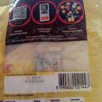 25 Li Paketten Nescafe Şifresi Çıkmadı.